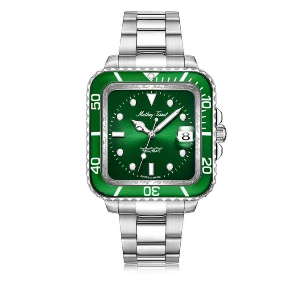 Tissot Men's Mathy Green Dial Watch - H902QAV